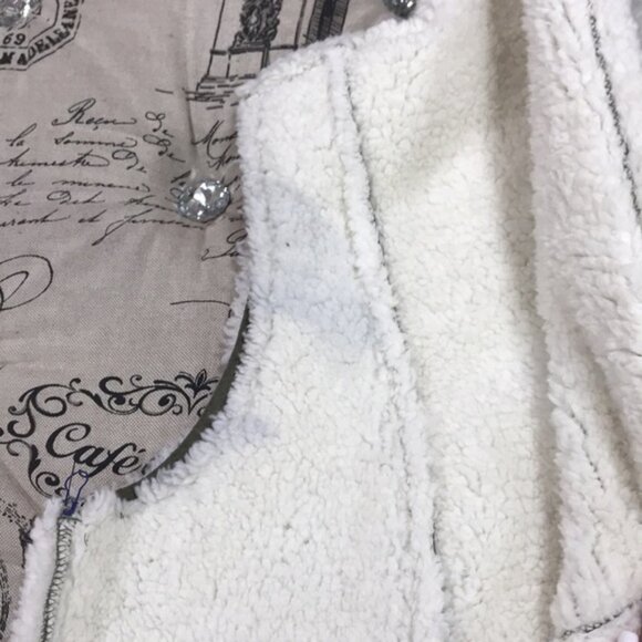 Caslon /Reversible Faux Shearling Olive Green Vest - Picture 6 of 11